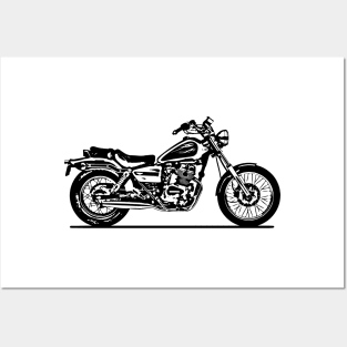 Rebel 250 Motorcycle Sketch Art Posters and Art